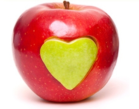 zdrowe jabłko serce